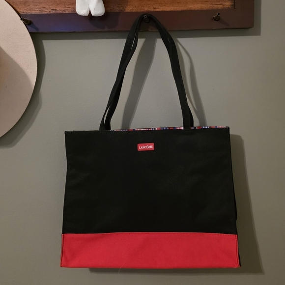 Lancome Handbags - Lancome Black Red Tote Bag